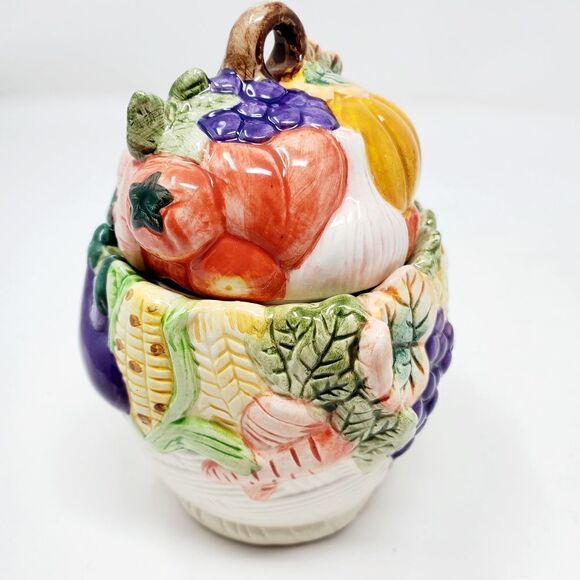 Vintage Long Rich Harvest Creamer & Sugar Bowl Set SALE - Picture 6 of 13